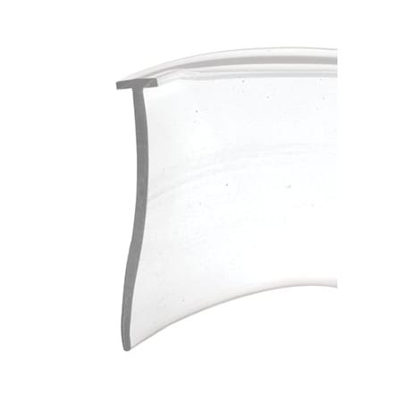 Prime-Line Shower Door Bottom Sweep, Clear, 5 in. Tee Insert Shape, 1 in. Tall, 100 ft. (1 Roll), PK100 M 6211B